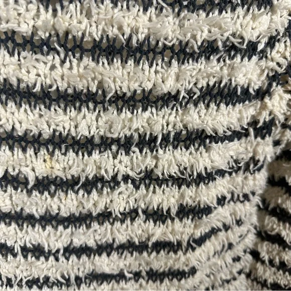 Free People Downy Pullover Sweater Womens Bell Sleeve Shaggy Striped Top L - Picture 2 of 4